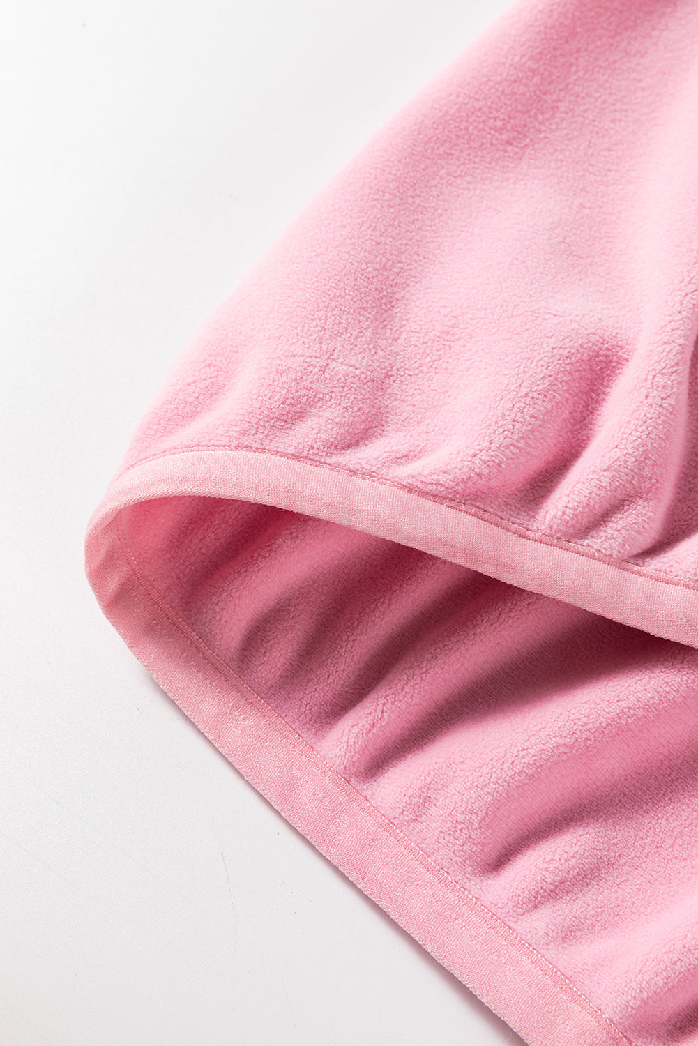 Pink Patchwork Half Zip Oversized Sherpa Hoodie