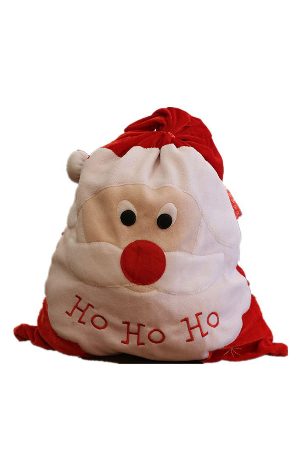 Fiery Red HO HO HO Santa Claus Christmas Gift Bag