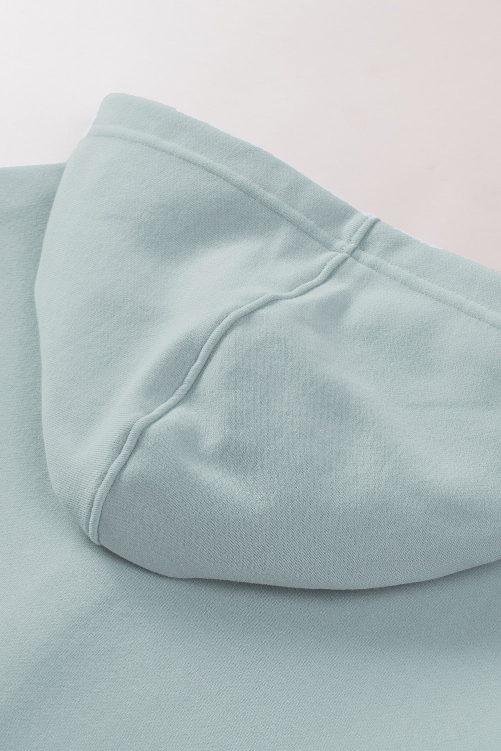 Light Blue Casual Batwing Sleeve Pocket Henley Hoodie