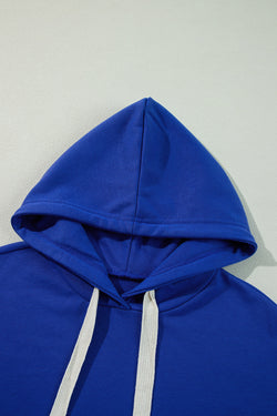 Sachet Pink Drop Shoulder Drawstring Cropped Hoodie