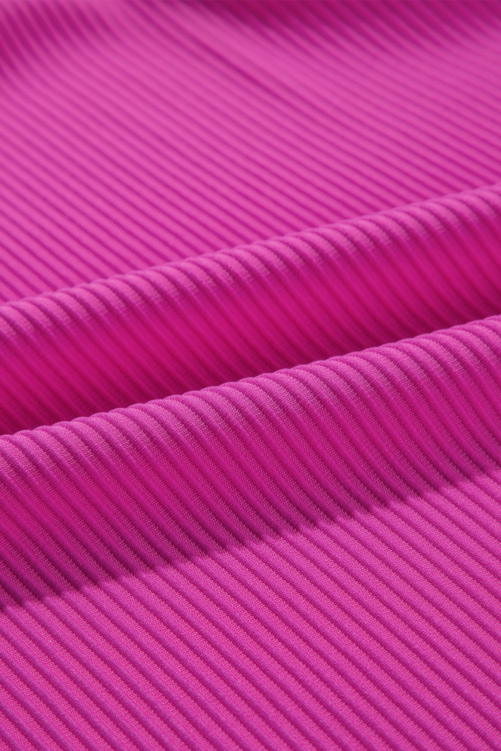 Strawberry Pink Textured Knit Mock Neck Raglan Sleeve Loose Top